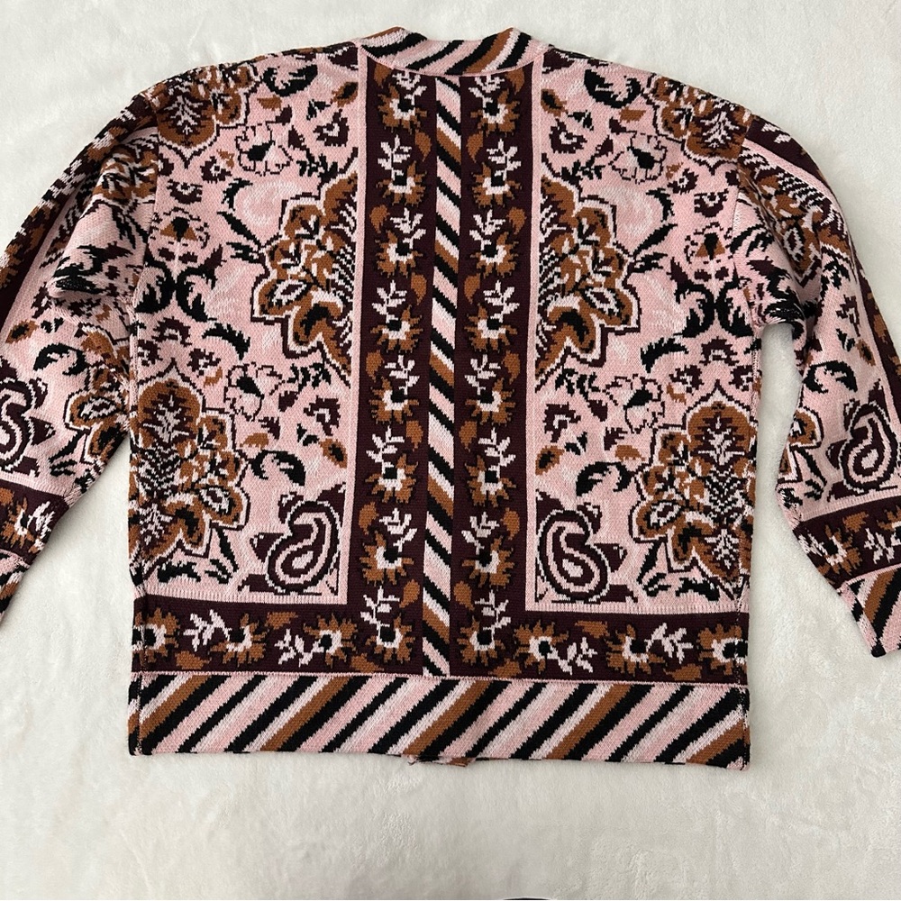 Farm Rio Glam Tapestry Jacquard Cardigan Small - Picture 3 of 13